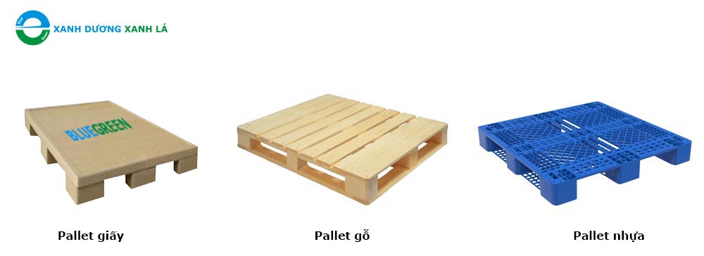 các loại pallet, so sánh pallet giấy với pallet gỗ và pallet nhựa